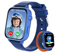 Reloj Inteligente Niño GPS y Llamadas, 4G Smartwatch Niños Niñas con Telefono, SOS, Chat de Voz, Videollamada, Modo Clase, Cámara, Podómetro, Reloj Llamadas Niños Niña Infantil 4 a 12 Años, Navy
