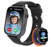 Reloj Inteligente Niño GPS y Llamadas, 4G Smartwatch Niños Niñas con Telefono, SOS, Chat de Voz, Videollamada, Modo Clase, Cámara, Podómetro, Reloj Llamadas Niños Niña Infantil de 4 a 12 Años, Negro