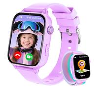 Reloj Inteligente Niño GPS y Llamadas, 4G Smartwatch Niños Niñas con Telefono, SOS, Chat de Voz, Videollamada, Modo Clase, Cámara, Podómetro, Reloj Llamadas Niños Niña Infantil de 4 a 12 Años, Lavanda