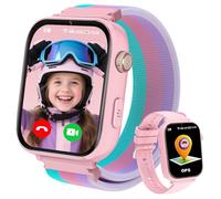 Reloj Inteligente Niño GPS y Llamadas, 4G Smartwatch Niños Niñas con Telefono, SOS, Chat, Videollamada, Modo Clase, Cámara, Podómetro, Reloj Llamadas Niños Niña Infantil de 4 a 12 Años, Rosa Claro