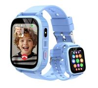 Reloj Inteligente Niño GPS y Llamadas, 4G SOS/Voz Chat/WiFi GPS Localizador | 10 Contactos, VídeoLlamada, 7 Juegos, Modo Clase, Calculadora, Alarma, IP68 Reloj GPS Infantil Regalo Cumpleaños de Navidad