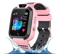 Reloj Inteligente Niño Niña, Smartwatch Niñas con GPS y Llamadas, SOS, Bidireccional Chat, Despertador, Modo Clase, 10 Contactos, Juegos, SMS, Cámara, IP68 Reloj GPS Niñas Regalo de 4-15 Aiños, Rosa