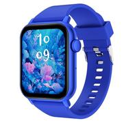 Reloj Inteligente Niño y niña, Smartwatch Niños 3-12 con Podómetro, Frecuencia Cardíaca, Monitor de Sueño IP68 Impermeable, Reloj para Niños Despertador, Música Audiolibro, Juegos de Rompecabezas,Azul