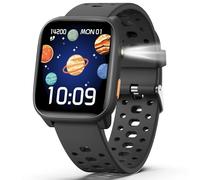 Reloj Inteligente Niños Niñas Sin App Necesaria, 1,83" Smartwatch Niños con Podómetro, Resistente al Agua IP68, Reloj Monitor Cardiaco y Sueño, Despertador, Juegos de Rompecabezas (Negro)