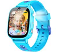 Reloj Inteligente Niños Smartwatch con Audiolibros - 1.8" IPS Smart Watch Niña con Aprendizaje 26 Juegos IP68 Impermeable Linterna Cámara Reproductor MP3 Regalo Cumpleaños Navideño para Niños Niñas