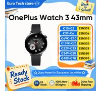 Reloj Inteligente OnePlus Watch 3 de 43 mm, Versión Global, Sistema Operativo Wear OS de Google, Pantalla LTPO A0MOLED, 5 Días de Autonomía de la Batería, Control de Salud 60S, GPS Black Steel 43mm