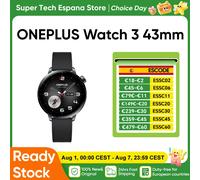 Reloj Inteligente OnePlus Watch 3, Versión Global de 43 mm, Pantalla AMOLED LTPO de 1.32 Pulgadas, Memoria de 32 GB, Snapdragon W5, Sistema Operativo Wear OS de Google Sliver 43mm