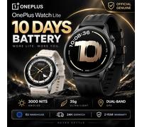 Reloj Inteligente OnePlus Watch Lite con Pantalla AMOLED de 1.46'', GPS de Doble Banda y hasta 10 Días de Duración de la Batería Silver