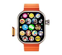 Reloj inteligente original DW100 S10 Ultra 3 con pantalla Amoled de 2.3 pulgadas, GPS, WiFi, desbloqueo facial, ranura para tarjeta SIM (naranja plateado, 8 GB, 128 GB)