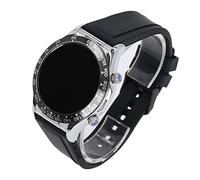 Reloj inteligente Pantalla IPS de 1,32 pulgadas Monitor de sueño Rastreador de actividad Reloj inteligente 3 Efectos de menú 15 Modos deportivos Reloj personalizado para la escuela para Esfera negra plateada con cinta.