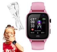 Reloj inteligente para estudiantes - Reloj inteligente GPS para niños 4G, reloj de teléfono recargable | Grabador de linterna de cámara, reloj GPS para niños, dispositivo de comunicación de seguridad