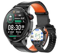 Reloj inteligente para hombre con mapas GPS sin conexión, reloj inteligente AI de 1.46 pulgadas, respuesta de llamadas/texto BT, monitor de frecuencia cardíaca/sueño/análisis de salud, más de 100