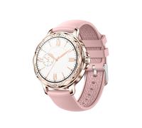 Reloj inteligente para mujer con monitor de frecuencia cardíaca, resistente al agua IP67, color oro rosa