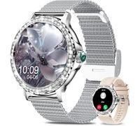 Reloj inteligente para mujer: pantalla HD de 1,3", monitor de oxígeno en sangre/frecuencia cardíaca, resistencia al agua IP68.