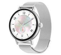 Reloj inteligente para mujer, redondo, correa de metal, 1,27 pulgadas, reloj inteligente con función de teléfono, reloj de fitness con SpO2, frecuencia cardíaca, estrés, calorías, sueño, podómetro