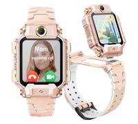 Reloj Inteligente para Niños imoo X10 Smartwatch, Llamadas de Video/Voz 4G y Rastreador GPS en Tiempo Real, 1.6" HD Cámaras Duales Divididas, IP68 20m Impermeable, Monitor de Frecuencia Cardíaca(Rosa)