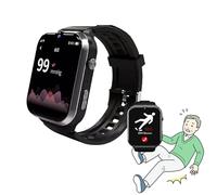 Reloj inteligente para prevención de caídas para personas mayores, pantalla IPS grande de 1,83 pulgadas, incluye alarma de caída, videollamada + localizador GPS + alarma SOS, resistente al agua IP67