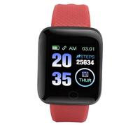 Reloj Inteligente, Rastreador de Actividad Física de 1,3 Pulgadas con Recuento de Pasos y Reproducción de Música IP67 a Prueba de Agua, para Teléfonos 5.0 iOS 9.0 y Superiores (Rojo)