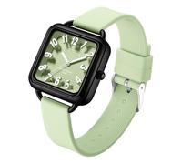 reloj inteligente Reloj de examen sencillo, resistente al agua, de cuarzo, digital, de gran escala, pequeño y moderno, con correa de silicona. Un regalo de cumpleaños sencillo. deportivo(Groen)