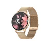 Reloj inteligente S53 de acero dorado para adultos, monitor de frecuencia cardíaca, presión arterial, ciclo, Bluetooth,