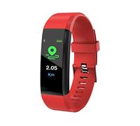 Reloj Inteligente Salud Fitness Tracker, Pulsera de frecuencia cardíaca de la presión Arterial Smart Band Fitness Tracker Smartband Bluetooth Pulsera para fitbits Reloj Inteligente (Rojo)