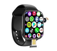 Reloj inteligente VP29 4G Android 64GB almacenamiento 4G/5G LTE tarjeta SIM GPS WIFI 2.3 pulgadas 490 x 580 Amoled NUEVO reloj inteligente cámara giratoria (negro, 4+64GB)