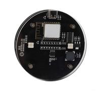 Reloj inteligente WiFi neón con luces RGB, estación meteorológica, álbum de fotos, actualizaciones automáticas, modo nocturno, reloj de mesa, cristal, metal, negro, 8 x 8 x 9 cm