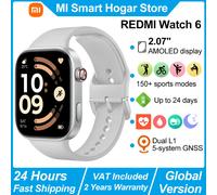 XIAOMI Redmi Watch 6, Reloj Inteligente Mujer y Hombre, Pantalla AMOLED 2.07'', Monitoreo cardíaco, sueño y estrés, 150+ Modos Deportivos, 24 Días de Batería, 5ATM, GPS, iOS & Android, Gris