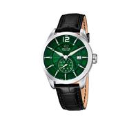 Reloj Jaguar para Hombre J663/3 Acamar Caja de Acero Inoxidable 316l Plateado Correa de Cuero Negro