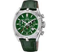 Reloj Jaguar para Hombre J857/C Swiss Made Caja de Acero Inoxidable 316l Plateado Correa de Piel Verde