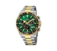 JAGUAR Reloj Modelo J862/3 de la colección Executive, Caja de 43,5 mm Verde con Correa de Acero Bicolor para Caballero