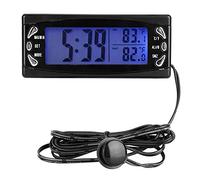 Reloj LCD, termómetro digital para automóvil, termómetro, 12 V para automóvil RV