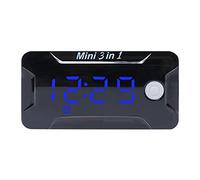 Reloj LED con pantalla digital para motocicleta de 8 V-72 V, reloj electrónico, termómetro voltímetro, impermeable, a prueba de polvo, termómetro para exteriores