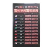 Reloj LED de visualización de tasa de cambio con control remoto, actualización automática de hora, memoria de apagado, para bancos, oficinas, instituciones financieras
