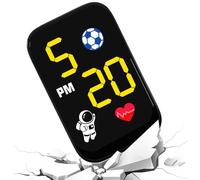 Reloj LED Digital Coche Moto Luminoso | Adhesivo Panel Instrumentos, Mini Impermeable Accesorio Interior ABS 4.6x3.1x0.9 Cm 11 G Resistente Agua 50 M