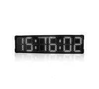 Reloj LED Grande Reloj de maratón 8 pulgadas y 6 dígitos, reloj Led grande doble cara for exteriores, relojes impermeables en tiempo Real(White Double-sided)