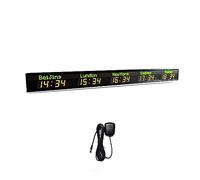 Reloj LED Grande Reloj de pared LED/Reloj zona horaria del hotel/Reloj hora mundial 5 ciudades, nombre ciudad verde, roja(GPS)