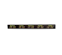 Reloj LED Grande Reloj de pared LED/Reloj zona horaria del hotel/Reloj hora mundial 5 ciudades, nombre ciudad verde, roja(HIT5-2.3R(SJZ))