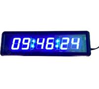 Reloj LED Grande Reloj de temporizador cuenta regresiva 1.8 pulgadas alta palabra siete segmento DIRIGIÓ Azul 6 dígitos Gimnasio interior Piscina Escuela Aula Hora, Minuto y Segunda Pantalla 12h / 24h