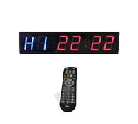 Reloj LED Grande Temporizador de intervalo deportivo aleación aluminio 3 pulgadas, cronómetro cuenta regresiva for entrenamiento competición boxeo y gimnasio(Blauw)