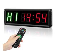 Reloj LED Grande Temporizador LED con Control remoto progable de 1,5 pulgadas, temporizador intervalo, Gara, reloj entrenamiento deportivo, gimnasio