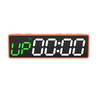Reloj LED Grande Temporizador portátil for gimnasio, temporizador de intervalos, reloj entrenamiento físico, cuenta atrás/arriba/cronómetro, LED magnético, recargable por USB for garaje casa(Oranje)