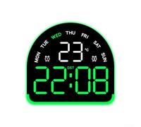 Reloj LED multifuncional con iluminación ambiental, pantalla de temperatura conmutable entre Celsius Fahrenheit, alarmas personalizables, brillo ajustable (B)