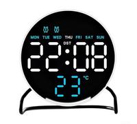 Reloj LED multifuncional de escritorio con alarma, luz nocturna y temporizador de cuenta regresiva, pantalla de sincronización digital de hasta 23 horas 59 m, control táctil para escritorio de oficina