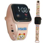Reloj led para niño- niña 7 8 9 10 años aprende la hora de una forma divertida - regalo navidad - sumergible- Reloj dibujos animados- superhéroes personajes famosos- niños pantalla grande (Doraiman)