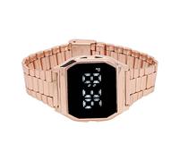 Reloj LED Rectangular Reloj Deportivo Multifuncional Deportivo Digital con Luz Nocturna Elegante para Uso Diario para Estudiantes Tetragonum (Black)