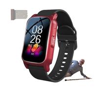 Reloj Localizador Personas Mayores, Detección De Caídas Smartband, Llamada De Voz HD Localizador Personas Mayores Reloj para Personas MayoresRed,1.25 * 0.57 * 2.22inch