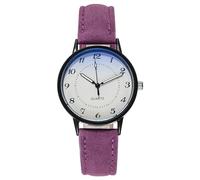Reloj luminoso para mujer, reloj de cuarzo, reloj de viento manual, morado, One Size
