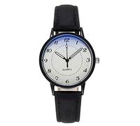 Reloj luminoso para mujer, reloj de cuarzo, reloj de viento manual, negro, One Size