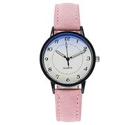 Reloj luminoso para mujer, reloj de cuarzo, reloj de viento manual, rosa, One Size
